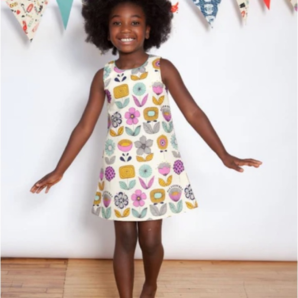 Red Thread Colorful Floral Kids Casual Dress